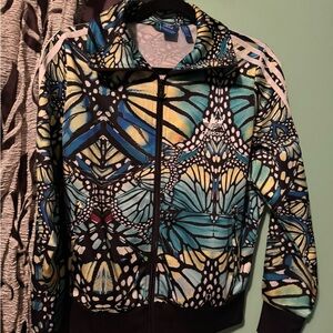 Adidas Originals Butterfly Full Zip Track Jacket Pockets Logo Size M NWOT